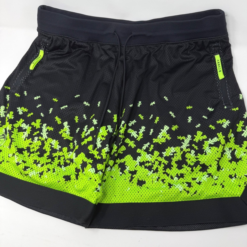 Under Armour Curry Brand Sour Patch Kids Basketball Shorts Mens 2XL Black Neon